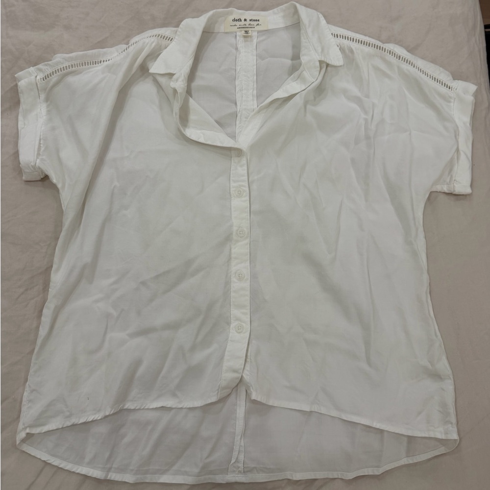 Anthropologie White Button Down Shirt